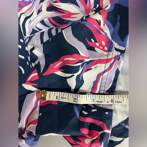 Columbia PFG Tamiami Navy Pink Floral Quick Dry Active Shorts Womens XXL - Picture 10 of 10